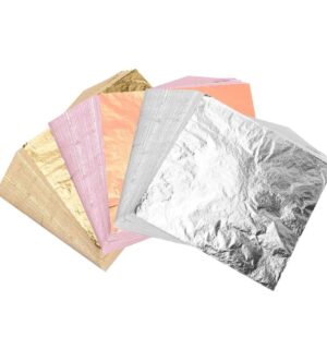 300 Leaf Foil Sheets (Gold, Rose Gold and Silver) 5.5 by 5.5 Inches