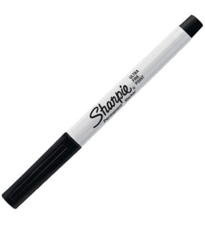 Sharpie Permanent Markers - Black Ultra Fine Tip x2