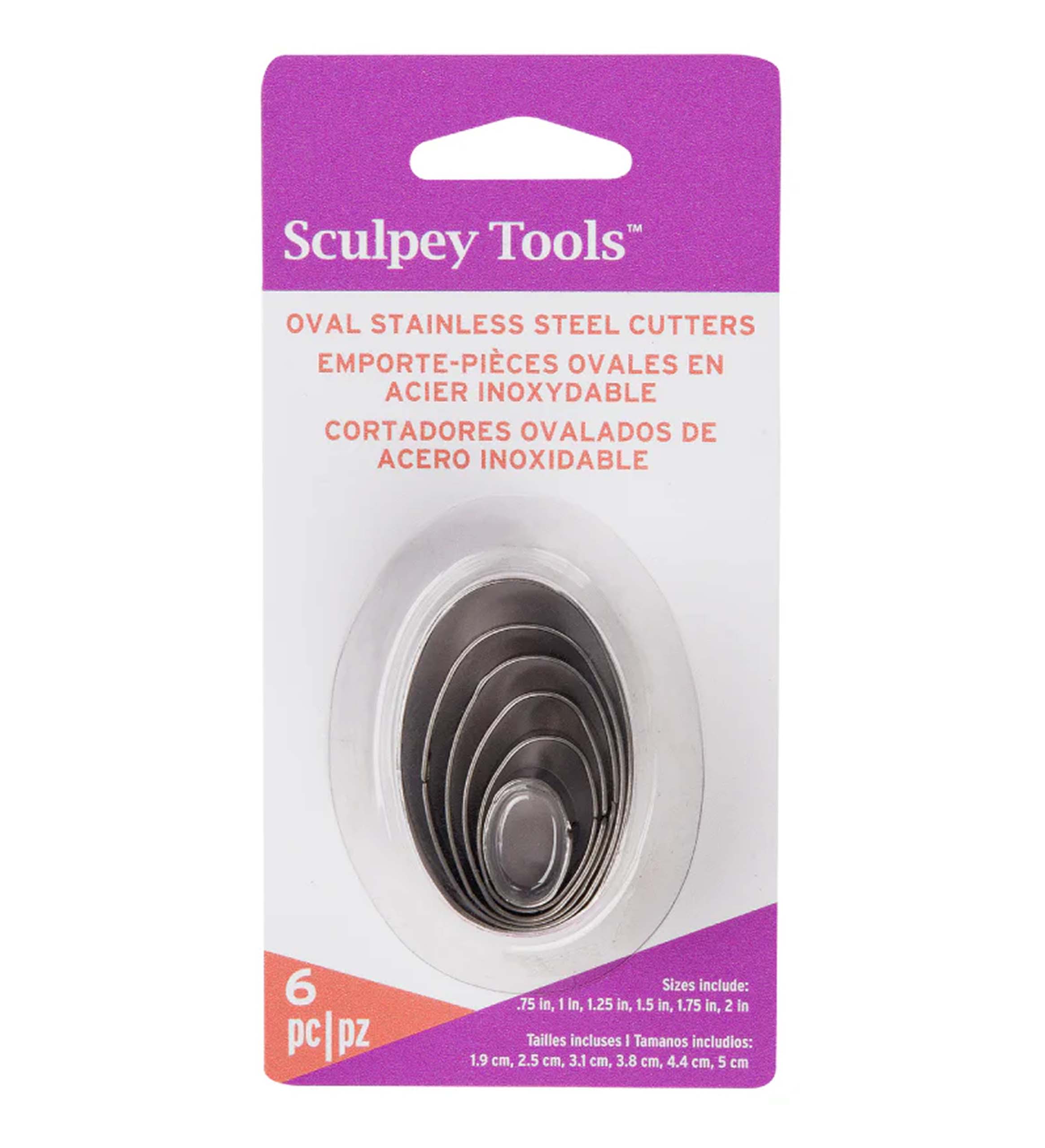 Sculpey Oval Stainless Steel Cutters