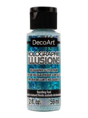 Dazzling Teal SoSoft Acrylic Fabric Glitter Paint