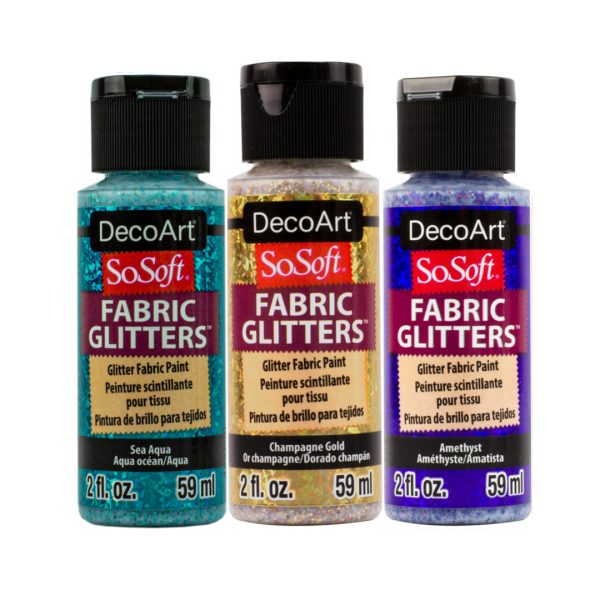 SoSoft Fabric Glitters Acrylic Paint 2oz Hologram DSSFG2OZ-04