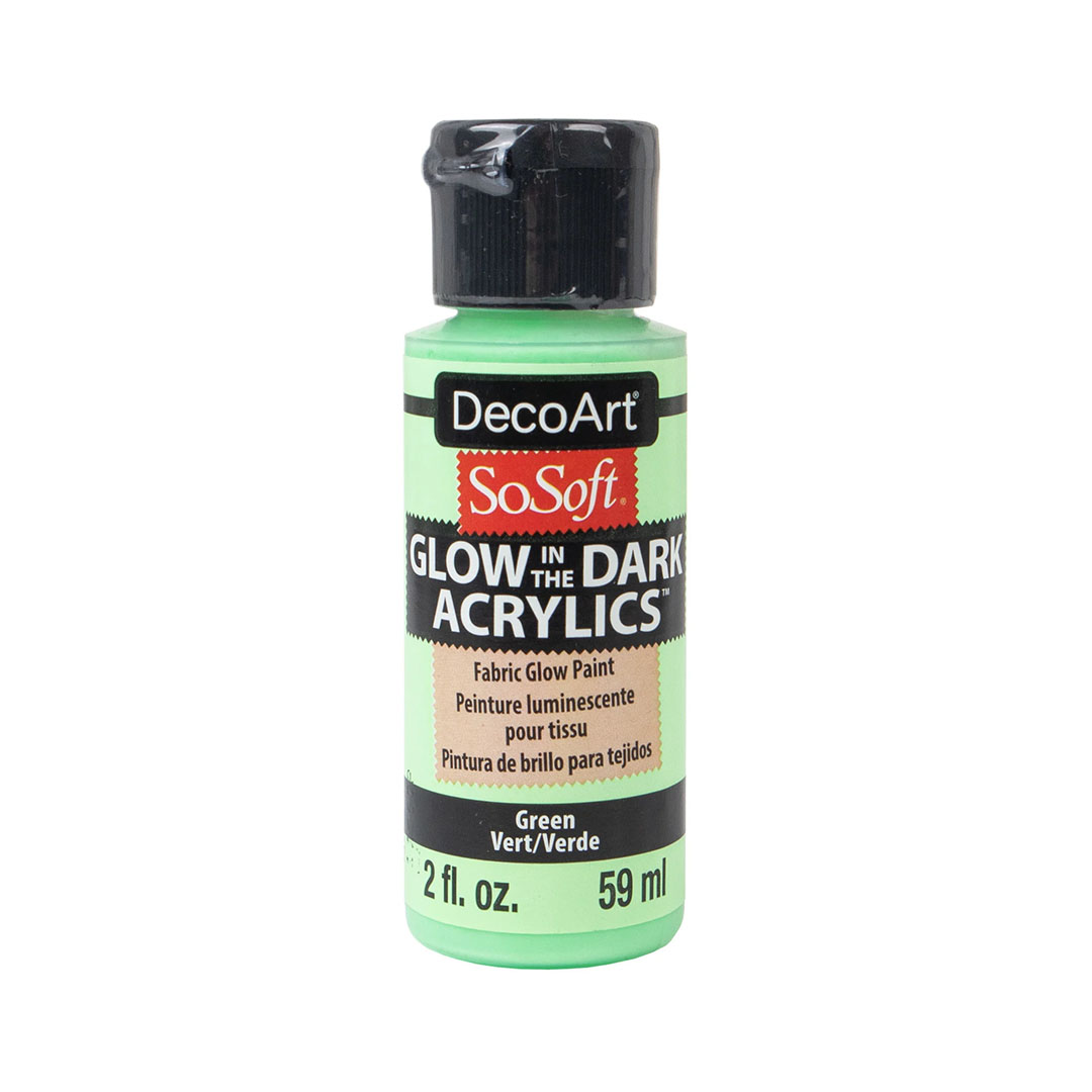 DecoArt SoSoft Acrylic Glow in the Dark Fabric Paint - 2oz