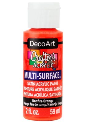 Crafter's Acrylic Multi-Surface Bonfire Orange-1 Glow In The Dark Paint