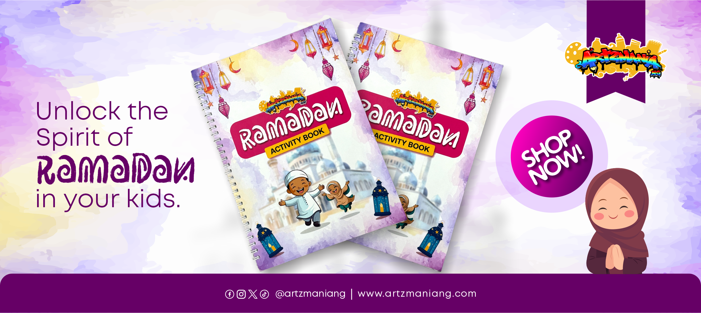 Ramadan activity book banner