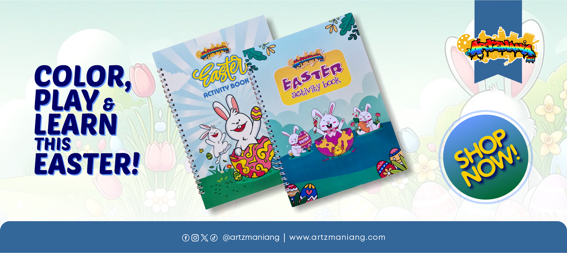 Activity book website banner