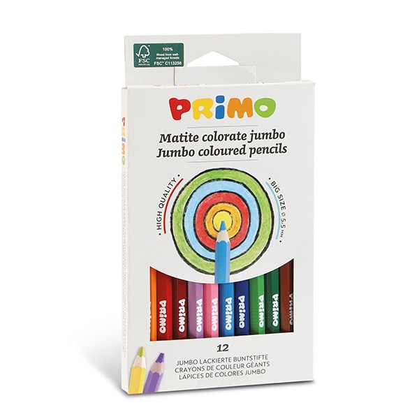 Jumbo Coloured Pencils 12 (510MAXI12EFSC)