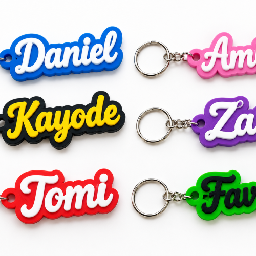 Colourful Custom Name Keychain